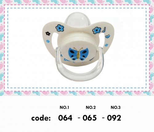 Patterned orthodontic silicone pacifier